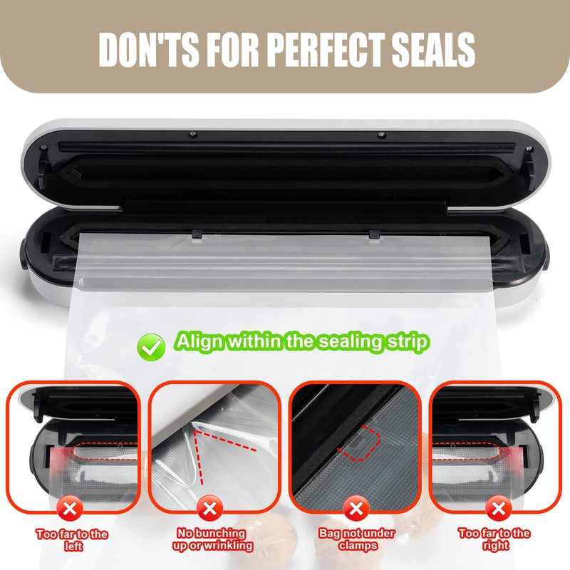 HICTOP Dual-Use Vacuum Sealer Precision Suction Power Sealer with Digital