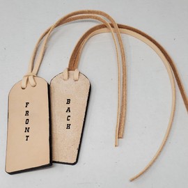Luggage Leather Tags- Blank Natural Leather Luggage Tags Tooling Ready - Decorate Your Own Unique Luggage Tag – Great for School and Camps Projects – Pitka Leather (10)