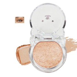 Highlighter Makeup with Champagne Dusk Glitter Eyeshadow – Highly Pigmented Shimmer and Shine Eye Shadow Pallets for Women, Waterproof Long-Lasting (02#Champagne Dusk)