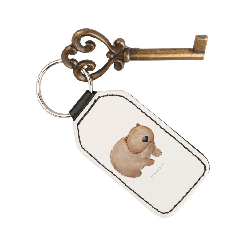 Mr. & Mrs. Panda Wombat Rectangular Keyring Gift Bag Charm