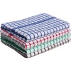 QCS Pack of 10 Monocheck Terry Tea Towel, 100% Combed