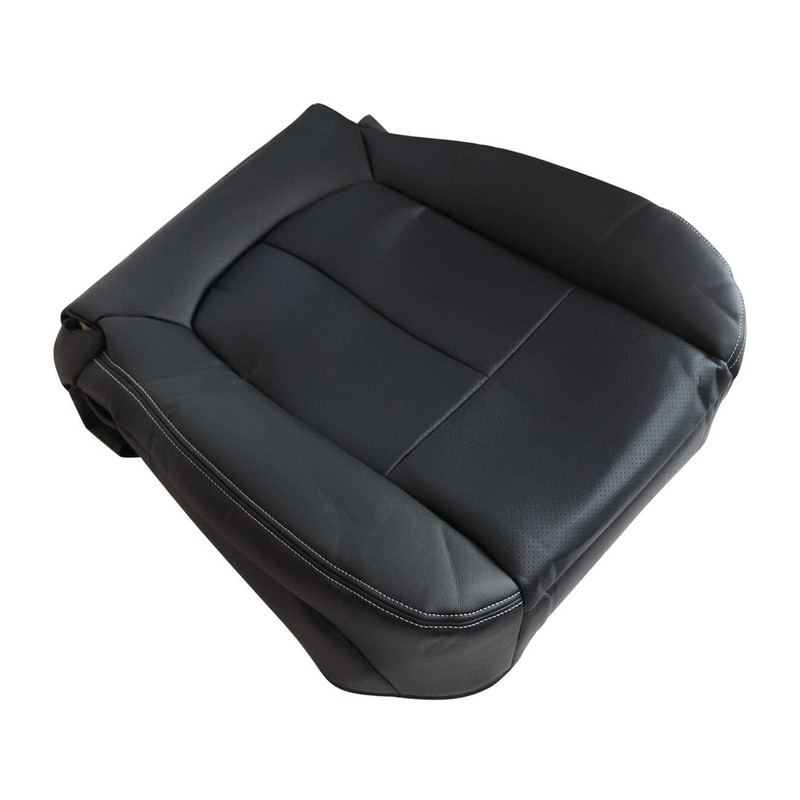 Priprilod Perforated Leather Black Driver Side Bottom Replacement Seat Cover