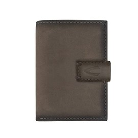 camel active Dallas Men's RFID Medium Leather Credit Card Slider, gray, 000241