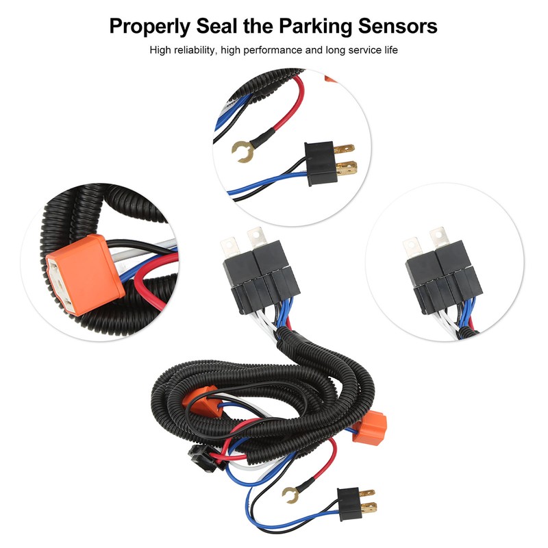H4 Negative Headlight Relay Conversion Harness High Stability for H6054