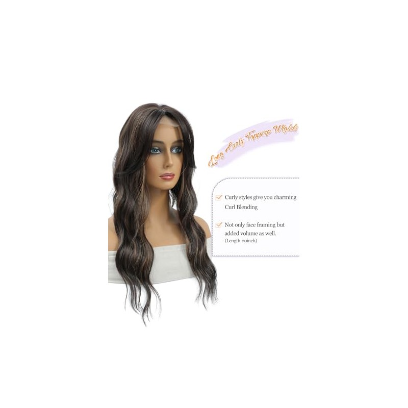 PANEWAY Toppers De Pelo Para Mujeres 20 Pulgadas De Largo