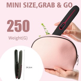 Cordless Hair Straightener and Curler 2 in 1 Portable Flat Iron Wireless Hair Straightener for Travel, USB-C Rechargeable 4800 mAh Battery Fast Heating Grey