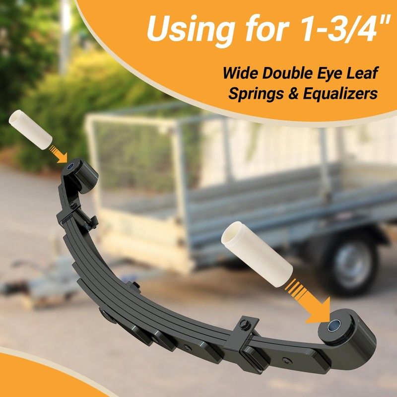 BBTO 16 Pcs Nylon Trailer Leaf Spring Bushings 9/16" I.