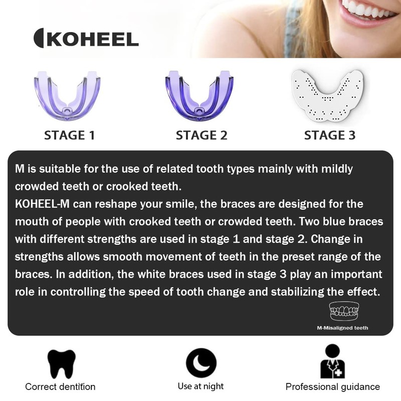 KOHEEL M Teeth Braces for Crooked Teeth or Crowded Teeth