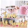 LABRIMP Wedding Table Sign Love is Wooden Letters Large Rustic