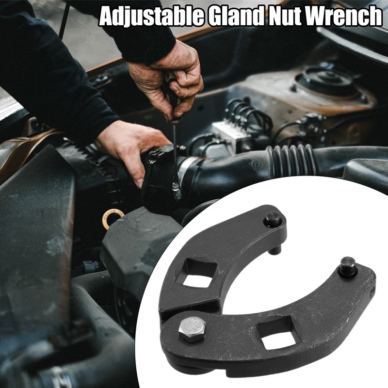 X AUTOHAUX 7463 Adjustable Gland Nut Wrench Square Drive Spanner