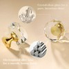 POZEAN Crystal Glass Cabinet Drawer Knobs, 6 Pack Glass Crystal