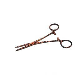 Dog Cat Pet Ear Hair Puller 5.5" Hemostat Forceps with Serrated Straight Jaws Made of Stainless Steel For Removing Ear Nose Face Paws Hair Tweezers, Works on Long Short Thick Curly Hair Furs, Orange