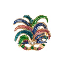 Shamrock Clover Hat Coin St Patrick's Day Brooch Mardi Gras Brooch Lapel Pins Party Decor Dress Accessories-mask