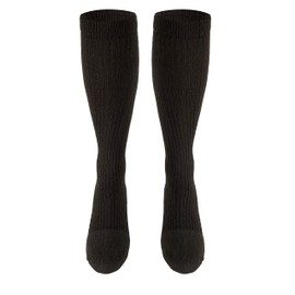 NuVein Compression Socks, 15-20 mmHg Support for Men, Padded Cushion Foot, Knee High, Closed Toe, Brown, Large