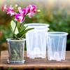 5-Pack Clear Plastic Orchid Pots with Drainage Holes - 14cm
