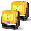 unibrite 2Pack Magnetic Work Light, 1200LM COB LED Rechargeable Work