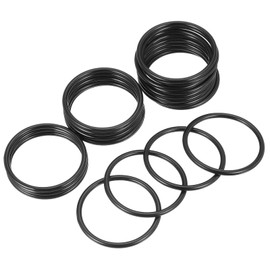 PATIKIL Metal O Rings 40mm / 1.6", 20 Pack Electroplated Zinc Alloy O Ring Buckle Seamless Welded Round Rings for Bag Purse Belts Hardware DIY Craft Dog Leashes, Matte Black