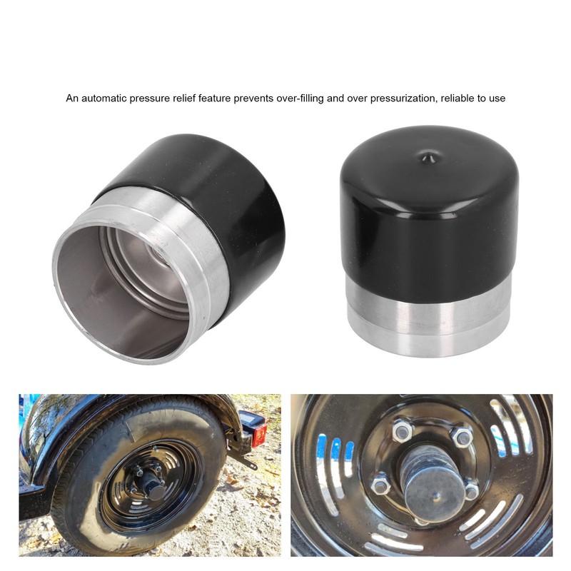 2pcs 1.98in Bearing Buddy Protectors Stainless Steel Lubricators Universal for