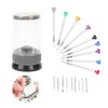 9pcs Screwdriver Set Flathead CrossHead Screwdrivers Kit with Rotating Base