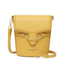 Damen-Tasche, klein, modisch, frisch und weich, Boho, multifunktional, große Kapazität, Schultergurt, Gepäck-Set, 3-teilig, Hartschale, mit Rollen, gelb, Einheitsgröße