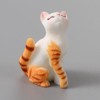 Kopida 4 Pcs Miniature Cat Figurines, Cute Mini Cat Ornaments