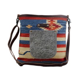 Myra Bag Western Leather Shoulder Bag for Women - Upcycled Canvas Crossbody Bag Pursuasive, Pursuasive