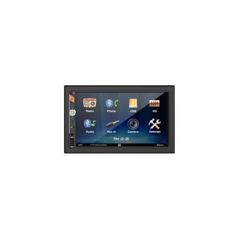 Dual DM724 2-DIN 7" Touchscreen Bluetooth Mechless Digital Multimedia Receiver