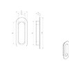 2 Pack | Low Profile Recessed Flush Pull- 120 x