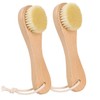 DEBETOOL Wooden Face Dry Brush with Natural Boar Bristle 2-Pack