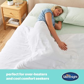 Silentnight Summer Breeze 1.0 Tog Duvet - Soft & Lightweight Summer Duvet Quilt Ideal for Warm Nights and Hot Sleepers - Breathable Cool Comfort - Hypoallergenic and Machine Washable, Double