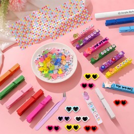 Cheer Spirit Colored Clips Set - Mini Duck with Glow in The Dark Wooden Clothes Pins with Bows, Charms Cheerleader Clip for Backpacks/Volleyball/Bag, Decor & DIY Craft Ribbon Pins(367PCS)