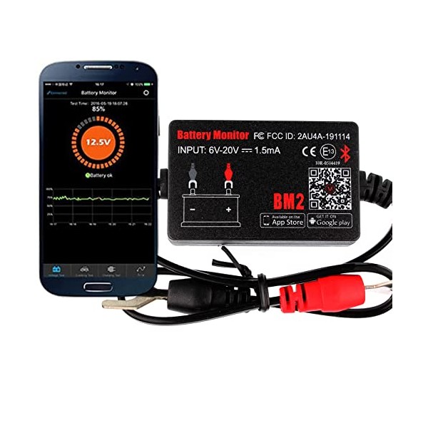 Auto Battery Monitor BM2, Car Battery Tester, Battery Load Tester,