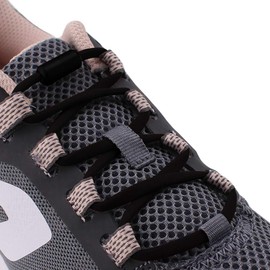 RJ-Sport (2 Pairs of Elastic Shoelaces with Quick Release - Quick Lacing System for Unique Comfort and Strong Hold - with Metal Capsules without Tying (Black2)