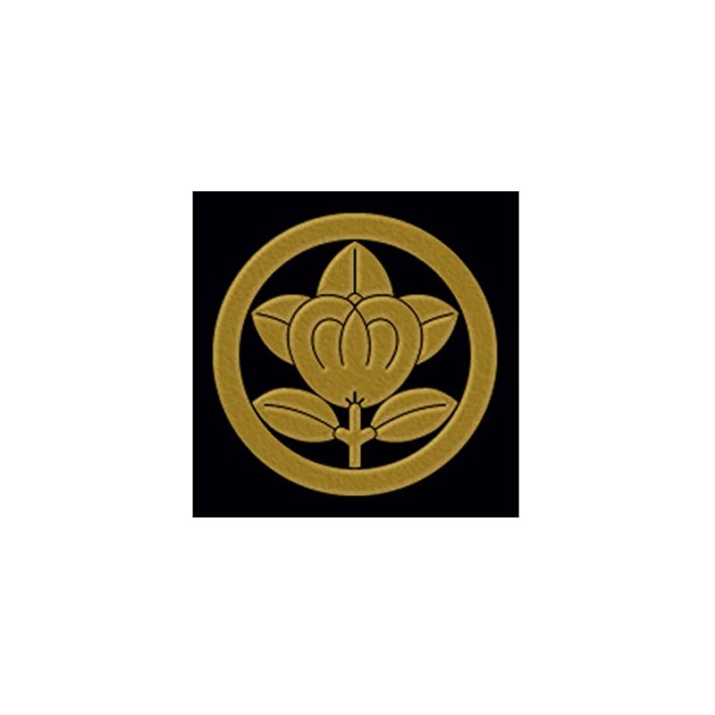 一般家紋蒔絵シール 08.丸に橘/GD