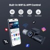 3 Channel Front Rear Inside 360° Car Camera 4K+1080P*2 WiFi