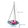 Solar Hanging Bird Bath with Flower Leaf Design, Plastic Bird