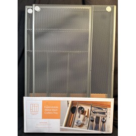 SQUARED  AWAY Small Metal Mesh Cutlery Tray 5 Compartments Squared Away / Bed Bath Beyond