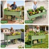 Elevated Raised Garden Bed 2' x 4'- Galvanized Metal Planter