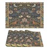William Morris Bird Placemats Retro Bird Elegant Animal Pattern Linen