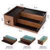 NiHome Handcrafted 3 Tier Wooden Cologne Organizer for Men, Mens