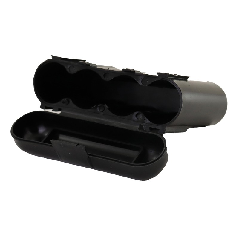 10 cajas de almacenamiento para pilas AA/AA/CR123A, color negro