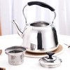 PRETYZOOM Stainless Steel Whistling Tea Kettle with Built-in Tea Strainer