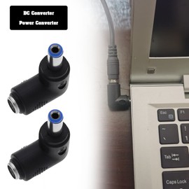 The Lord of the Tools 5PCS DC Power Connector Adapter 90 Degree Right Angle 2.1mm x 5.5mm Male Plug to 2.5mm x 5.5mm Female Jack Coupler Converter for Laptop CCTV Camera