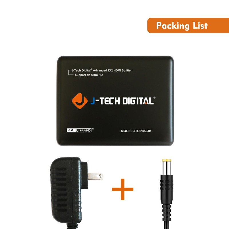 J-Tech Digital JTD0102/4K J-Digital Most Advanced 2 Ports HDMI 1X2