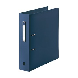 Lihit Lab F7687-11 Ring File, AZ File, A4S, 2 Holes, Navy