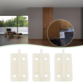 SING F LTD 10pcs Plastic Door Floor Guide Wooden Sliding Door Hardware Bottom Guide Suitable for Wooden Sliding Door Milky White 44x26x17mm