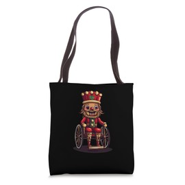 Funny Nutcracker in Wheelchair Costume for Man and Woman Tote Bag