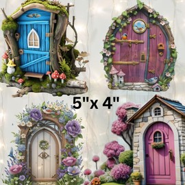 Tree Fairy Door Wall Decal, Removable Wall Sticker