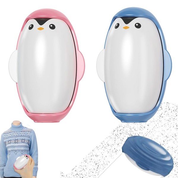 JAWUZ Pack of 2 Portable Lint Rollers, Reusable, Washable, Sticky