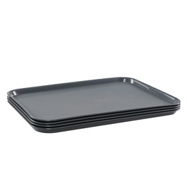 Tyminin 6-Pack Multipurpose All Season Boot Tray Mat, Waterproof Shoe Mat Tray for Entryway Indoor, Great as Pet Food Mat, Dog Cat Bowl Mat or Kitty Litter Mat, Grey